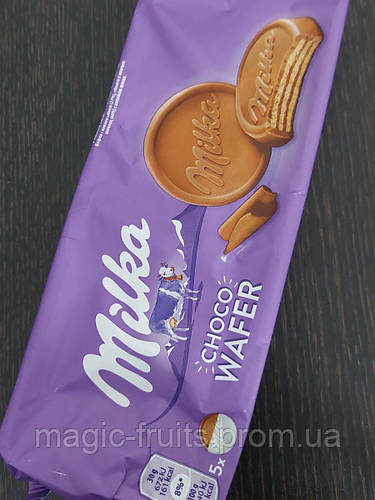 Вафлі Milka Choco Wafer з начинкою з какао в молочному шоколаді (ID ...