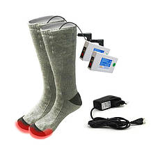 Шкарпетки з підігрівом "Eco-obogrev Base" 3800 mAh, з акумуляторами, 38― 55°C, гріюча зона - під пальцями.