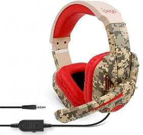 Навушники ігрові iPega Gaming PG-R005, червоний камуфляж