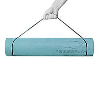 Килимок для йоги та фітнесу PowerPlay 4010, 173x61x0.6, Green