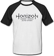 Футболка Horizon Zero Dawn - Logo (белая с чёрными рукавами)