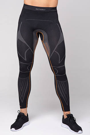Термобілизна штани (низ) чоловічі Spaio EXTREME-PRO чорний-помаранчевий, фото 2