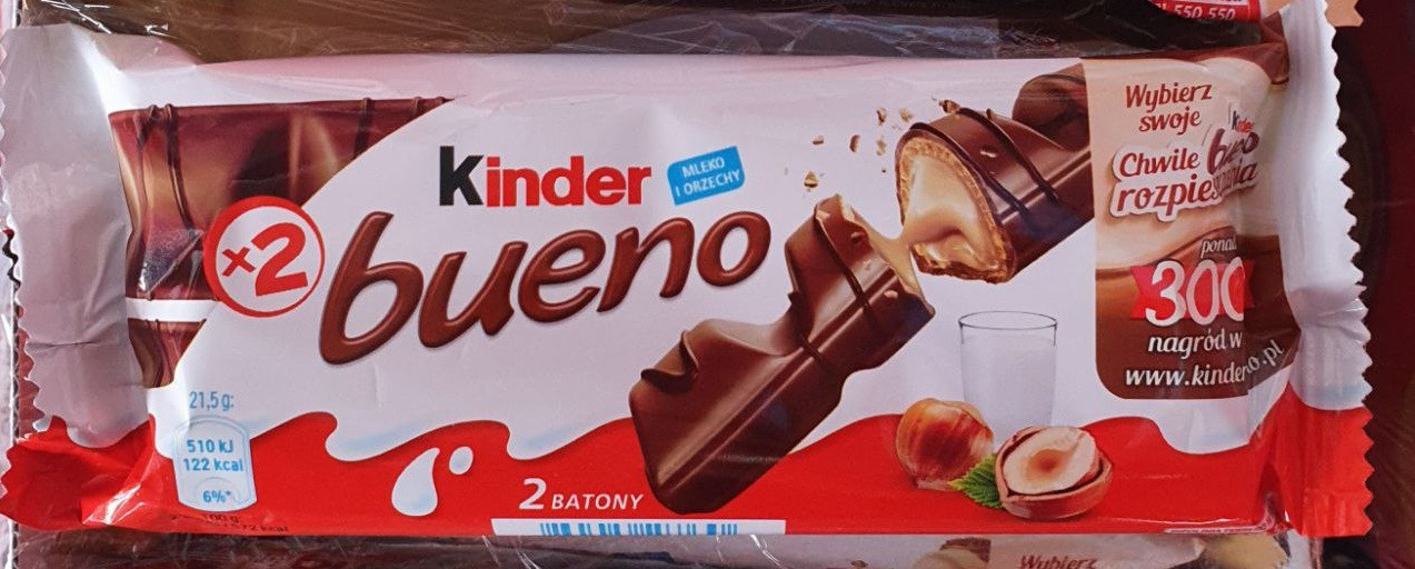 Батончики з начинкою Kinder Bueno горіх 43 г, фото 1