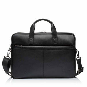 Сумка для ноутбука чоловіча шкіряна Bags4life 6418 чорна, фото 2