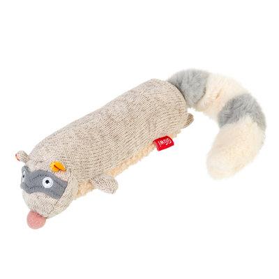 Іграшка для собак Єнот з пищалкою GiGwi Plush, текстиль, 17 см, фото 1