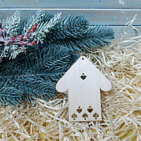 Декоративна підвіска Будиночок з сердечками 9см