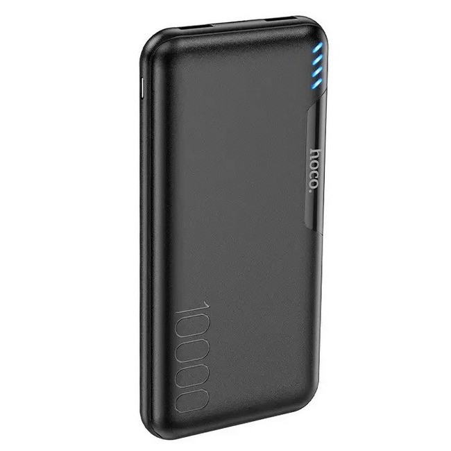 УМБ повербанк Power Bank HOCO J82 10000mAh 2USB, Type-C, Lightning, 2A, чорне, фото 1