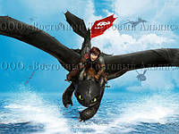 Друк їстівного фото Формат А4 Вафельний папір Як приборкати дракона No3