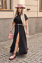 Літнє плаття з креп-дайвінгу з короткими рукавами розміри батал, фото 3