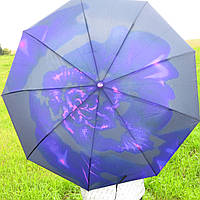 Женский зонт полуавтомат Flagman 133 фиолетовый цветок