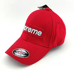 Кепка бейсболка чоловіча Supreme Польща 54-58 розмір коттонова низька посадка червоний (ББ384)