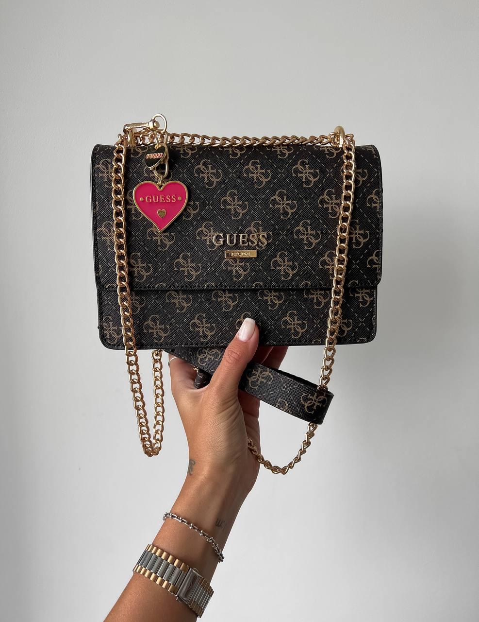 Жіноча сумка Гесс коричнева Guess Brown
