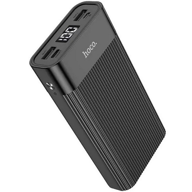 УМБ повербанк Power Bank HOCO Wellspring J85 20000mAh, 2USB, Type-C, 2A, чорне, фото 1