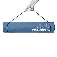 Коврик для йоги и фитнеса PowerPlay 4010, 173x61x0.6, Navy