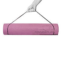 Коврик для йоги и фитнеса PowerPlay 4010, 173x61x0.6, Rose