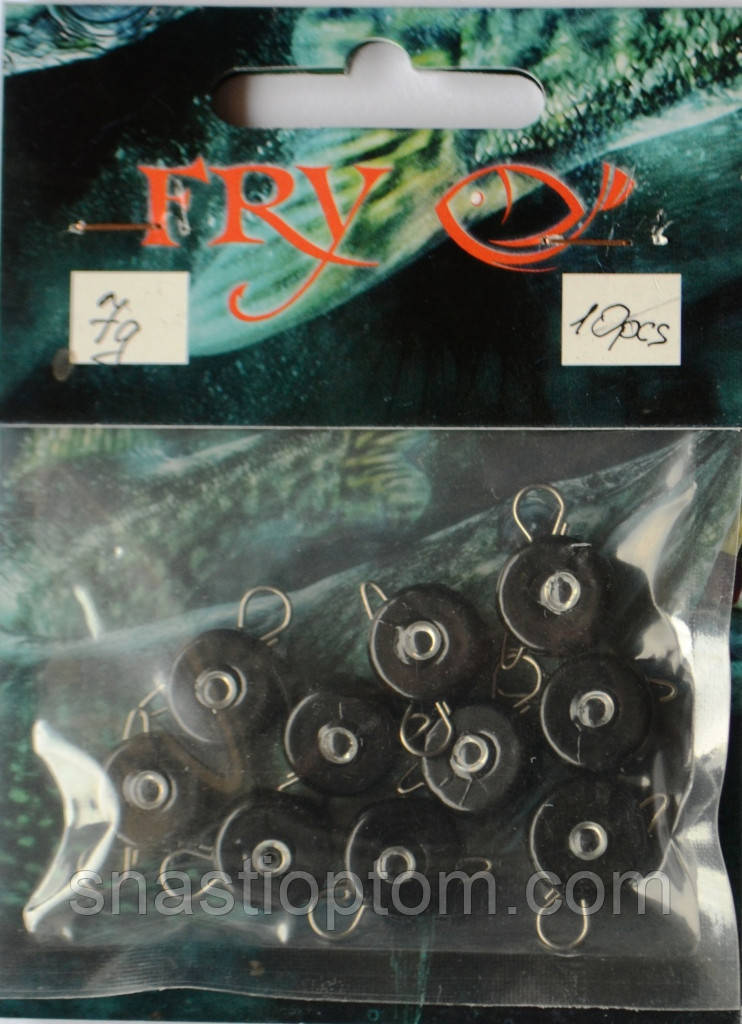 Грузило для риболовлі вухатий таблетка (ексцентрик) колір Silvereyes Black, 7г (10шт/уп)