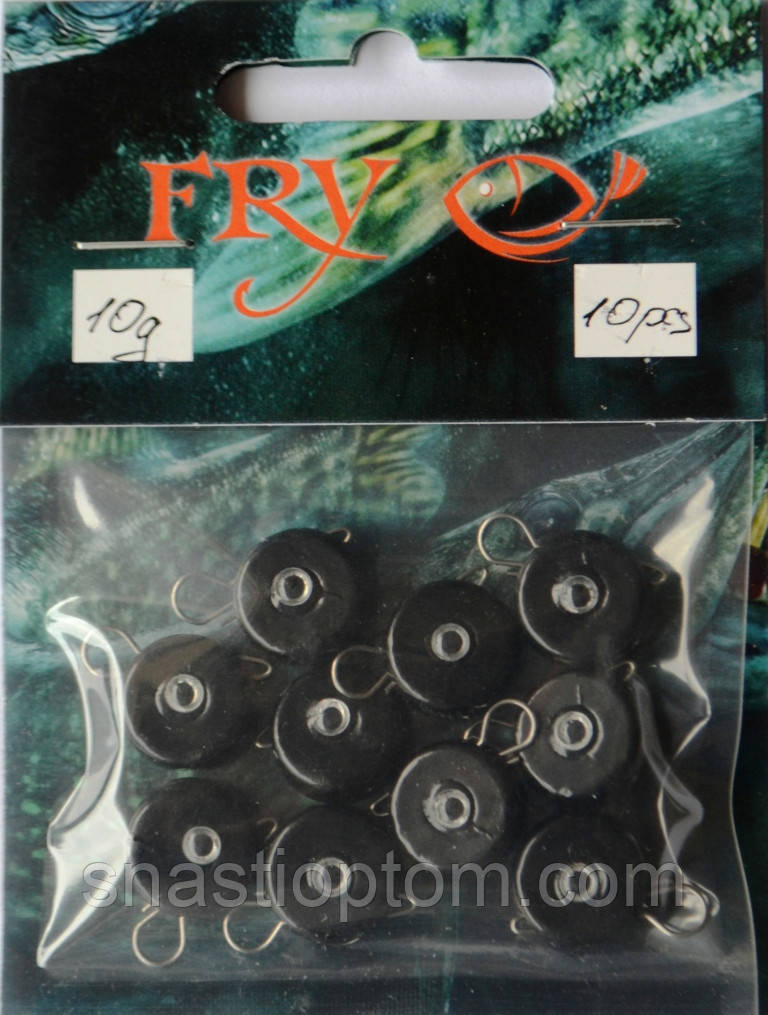 Грузило рибальське вухасте, ексцентрик, таблетка, колір Silvereyes Black, 10г (10шт/уп)