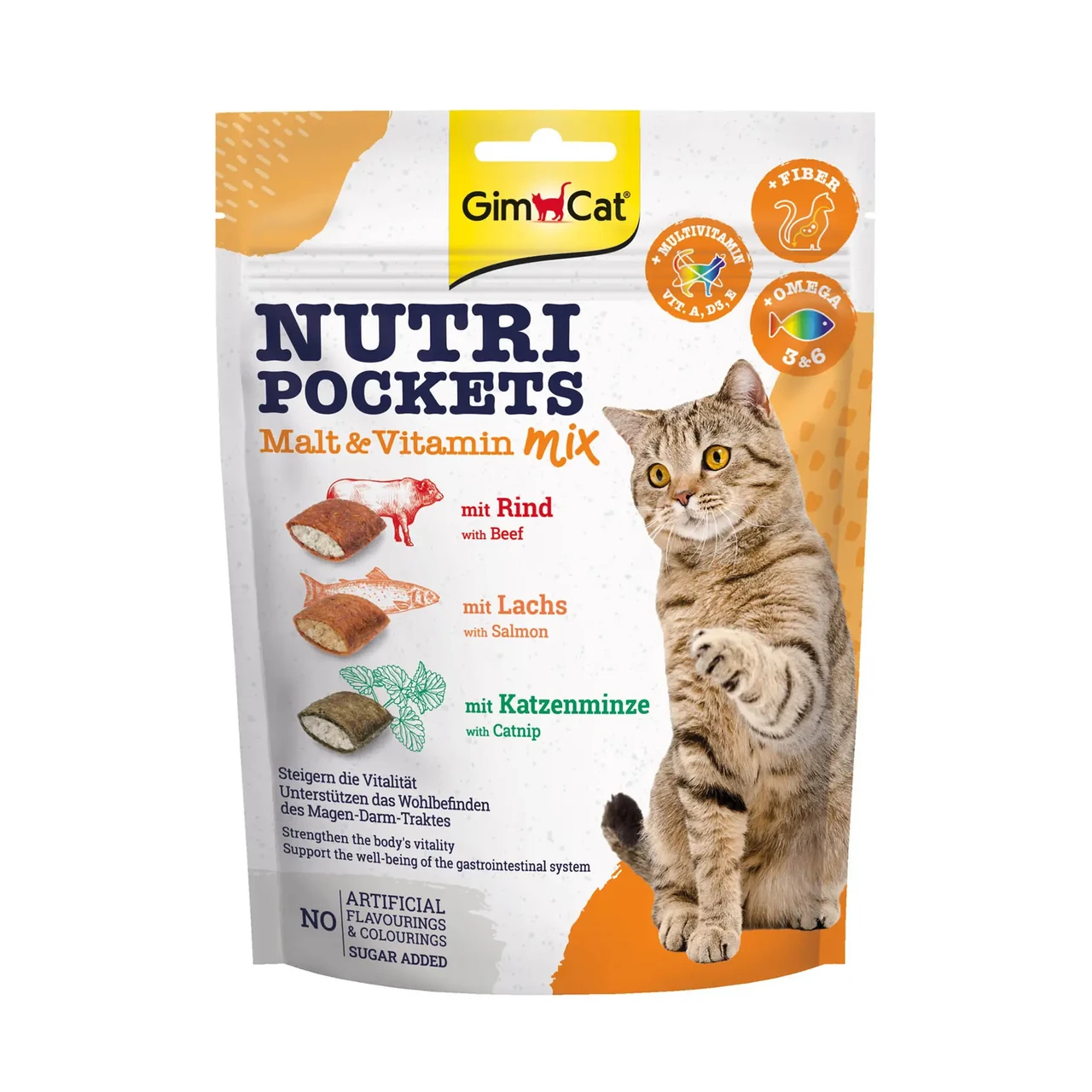 Витаминные лакомства для кошек GimCat Nutri Pockets Мультивитамин микс 150 г - фото 1 - id-p1681046620