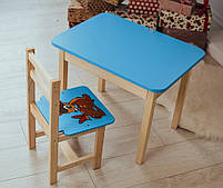 Дитячий стіл і стілець. Для навчання, малювання, ігри. Стіл із шухлядою та стільчик., фото 4