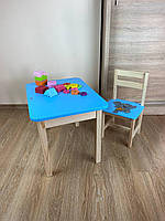 Дитячий стіл і стілець. Для навчання, малювання, ігри. Стіл із шухлядою та стільчик., фото 6