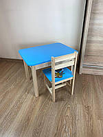 Дитячий стіл і стілець. Для навчання, малювання, ігри. Стіл із шухлядою та стільчик., фото 6