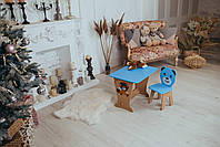 Дитячий стіл! Супер подарунок!Столик парта,рисунок зайчик і стільчик дитячий Ведмежатко.Для малювання, навчання, ігри, фото 7