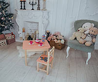 Дитячий стіл і стілець. Для навчання, малювання, гри. Стіл із шухлядою та стільчик., фото 4