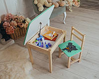 Стіл і стілець дитячий. Для навчання, малювання, гри. Стіл із шухлядою та стільчик., фото 7