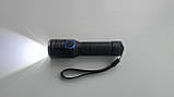 Ліхтар компактний Police/Bailong BL-842 T6, знімний акумулятор 18650, microUSB, zoom, чорний, фото 3