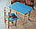 Дитячий стіл! Стіл-парта з дерева класична та стільчик. На Подарунок! Підійде для навчання, малювання, гри, фото 4