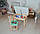 Стіл і стілець дитячий із дерева. Для навчання, малювання, гри. Стіл із шухлядою та стільчик., фото 10