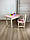 Стіл і стілець дитячі з натурального дерева. Для навчання, малювання, ігри. Стіл із шухлядою та стільчик. На подарунок, фото 6