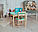 Дитячий стіл! Стіл-парта з дерева класична та стільчик. На Подарунок! Підійде для навчання, малювання, гри, фото 7