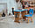 Дитячий столик і стільчик. Кришка хмарка Для навчання, малювання, гри синій, фото 8