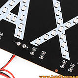 Табличка TAXI на лобове скло в прикурювач світлодіодна на присосках LED шашка для таксі Синя, фото 7