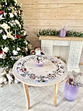 Скатертина Новорічна Limaso Ø90 см., кругла, гобелен, фото 2