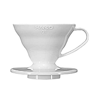 Пуровер Hario V60 01 пластиковый белый