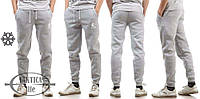 Мужские зимние трикотажные штаны "Ястребь" серого цвета XL