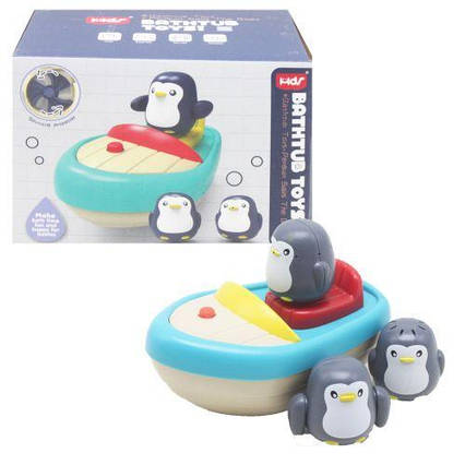 Іграшка для ванної "Лодка з пінгвіном"