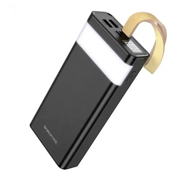Повербанк УМБ BOROFONE Coolmy power bank BJ18 20000mAh, 2USB/1Type-C, 2A з лампою черное, фото 1
