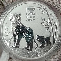 Серебряная монета Год Тигра (Австралия) 1 доллар 1 унция чистейшего серебра.