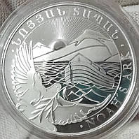 Серебряная монета Ноев ковчег, Армения, 2022, 1 унция 999 пробы