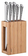 Набір ножів Black Mars 6 пр., нерж. сталь, бамб. блок AR2021SB Арт.36048 Ardesto