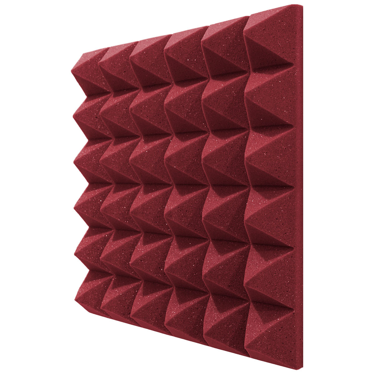 Панель Пирамида 600х600х100 мм из негорючего акустического поролона EchoFom Brilliance, бордовый - фото 1 - id-p1683474326