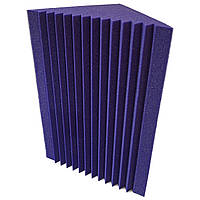 Бас-ловушка Клин 300х300x600 мм из негорючего акустического поролона EchoFom Brilliance, фиолетовый