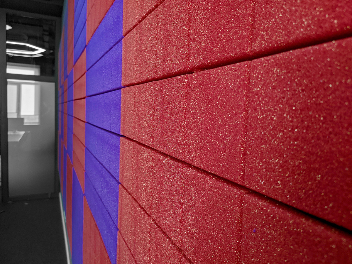 Панель Плитка 600х600х60 мм из негорючего акустического поролона EchoFom Brilliance, фиолетовая - фото 6 - id-p1683474349