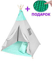 Дитячий ігровий намет WIGWAM 160 × 115 см м'ятні зірки 8704 W_7762