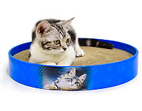 Когтеточка дряпка лежанка из картона для кошек Avko ACS019 точилка картонная царапка круглая M_8296
