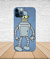 Матовый Чехол iPhone 13 Mini Робот Бендер Футурама с принтом