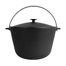 Казанок чавунний туристичний із кришкою 10 л Brizoll, Брізол KT10 (казан, казанок)